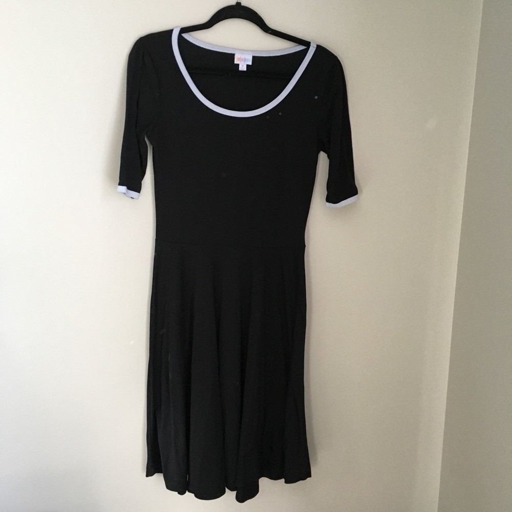 Lularoe Black Nicole Dress Sz Medium